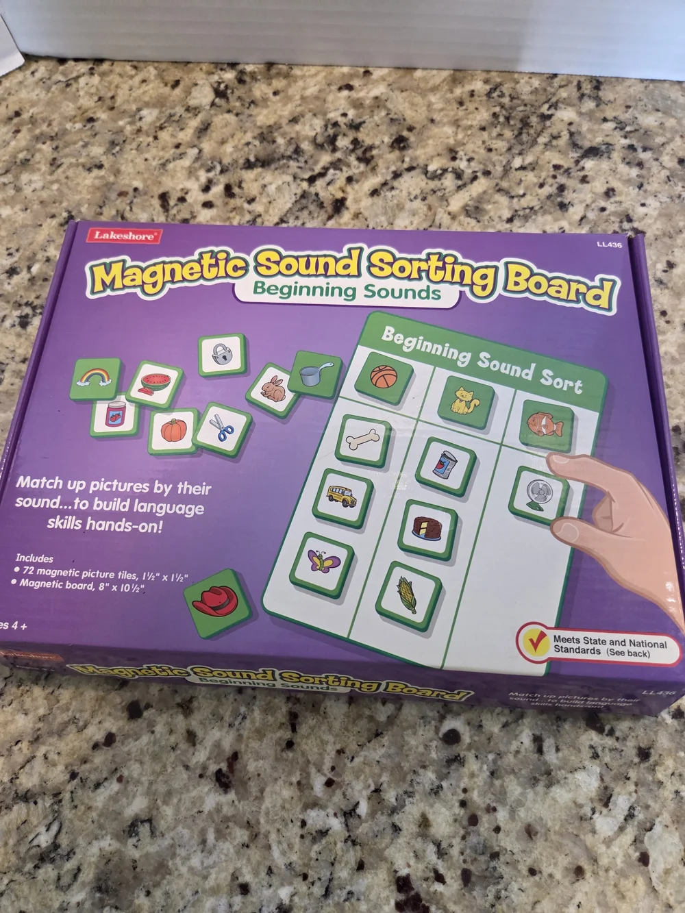 Lakeshore Beginning Sounds Magnetic Sound Sorting Board LL436 Ages 4+ Homeschool